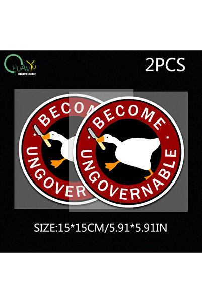 Choice ملصقات أنمي 15 سم C743A2، 2 قطعة، بتصميم 'Become Ungovernable Goose'، ...