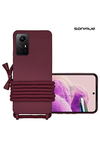Sonique Θήκη Σιλικόνης με Κορδόνι CarryHang Xiaomi Redmi Note 12s Μπορντό