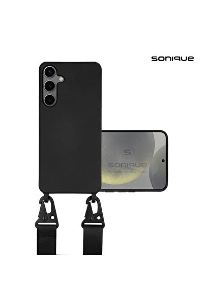 Sonique Θήκη Σιλικόνης με Strap CarryHang Samsung Galaxy S24 Plus Μαύρο