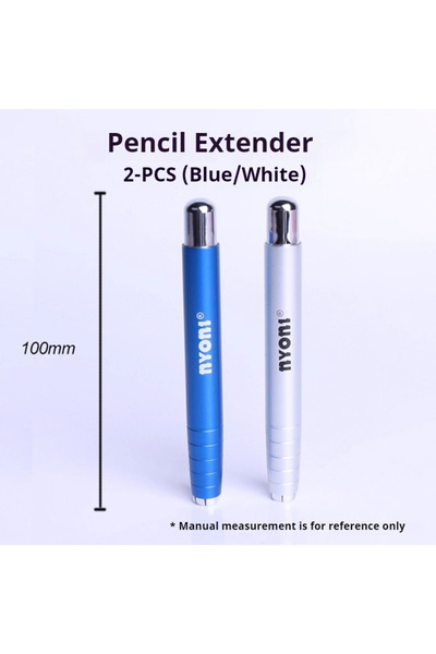 Choice1 2Pcs Random Press-type Pencil Extender Holder Set Adjustable Metal Pe...