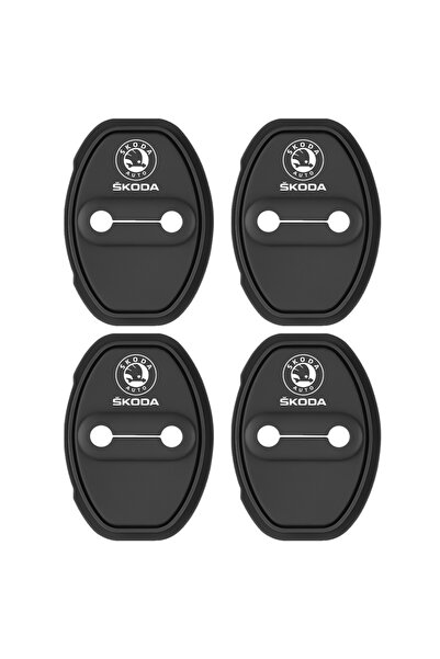 Choice 4PCS SKODA 4pcs Silicone Car Door Lock Covers Guard Stickers for Skoda...