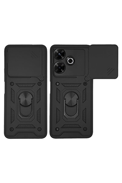 Sonique Θήκη Ring Armor CamPro για Xiaomi Redmi 13 4G / Poco M6 4G Μαύρο