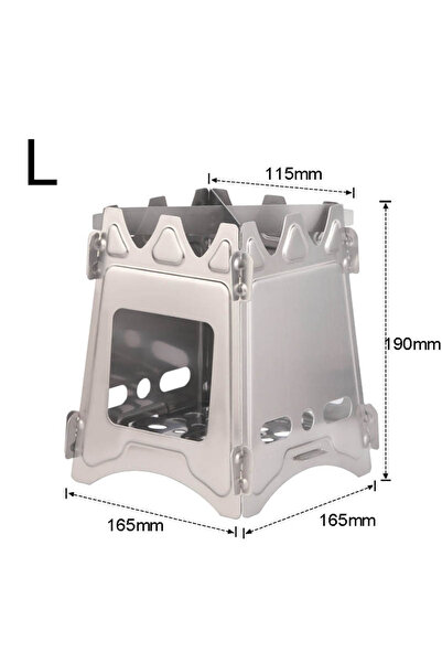 Choice L Camping Wood Burning Stove Portable Stainless Steel Lightweight Soli...
