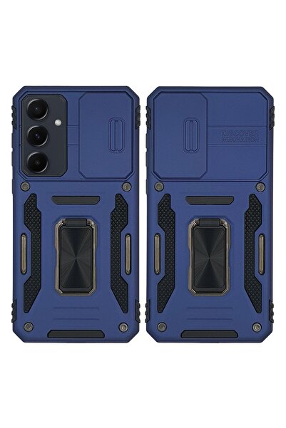 Sonique Θήκη Ring Armor CamShield για Samsung Galaxy A55 5G Μπλέ