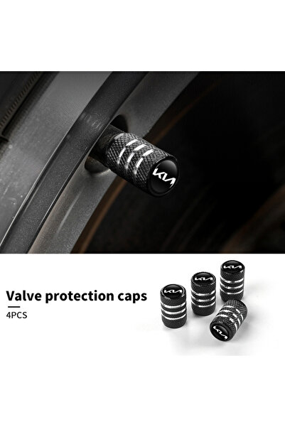 Choice10 Black 4pcs 4Pcs Car Tire Valve Stems Cap Aluminum Tyre Wheel Stem Ai...