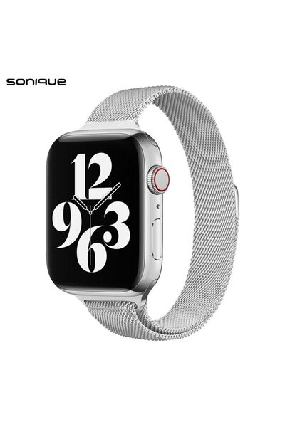Sonique Λουράκι Stainless Steel Milanese Slim για Apple Watch (38/40/41MM) Ασημί