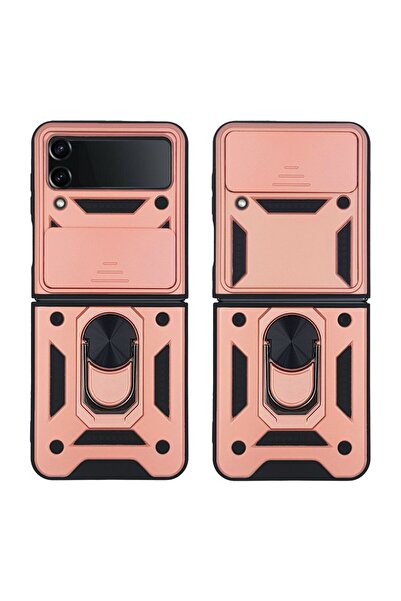 Sonique Θήκη Ring Armor CamPro για Samsung (Large Hole) Galaxy Z Flip 4 Ροζ Χ...