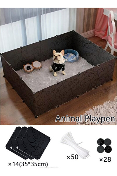 YANCI حظيرة للحيوانات الصغيرة مكونة من 14 لوحًا، قفص للحيوانات الأليفة مقاس 3...