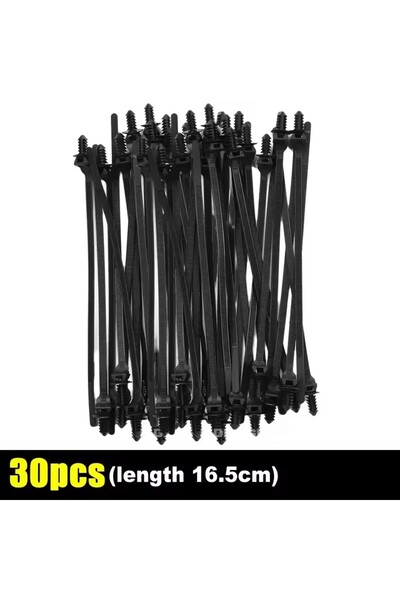 choice2 30pcs Auto Nylon Wire Harness Fixing Cable Tie Push Mount Zip Strap S...