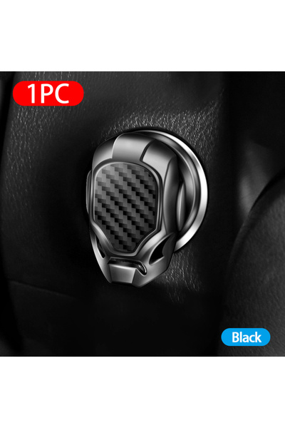 Choice1 black Metal Car Engine Button Cover Universal Engine Ignition Start S...