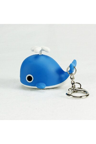 Choice1 Blue Cute Sea Whale Sounds Light Keychain Cartoon Animal Creative Key...