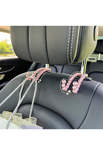choice2 Pink 2pcs Car Rear Seat Hook Hanger Hanging Half Open Design Stainles...