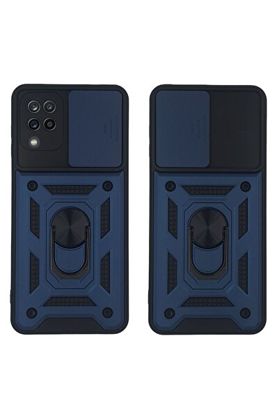 Sonique Θήκη Ring Armor CamPro για Samsung Galaxy A12 Μπλέ