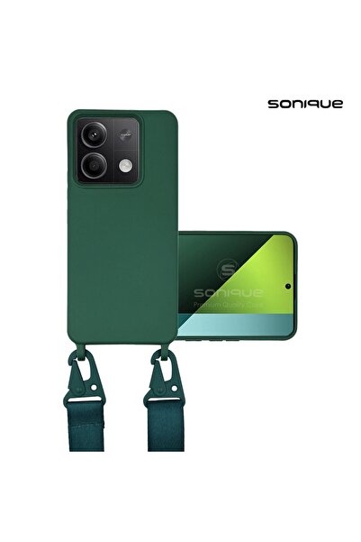 Sonique Θήκη Σιλικόνης με Strap CarryHang Xiaomi Redmi Note 13 5G Πράσινο Σκούρο