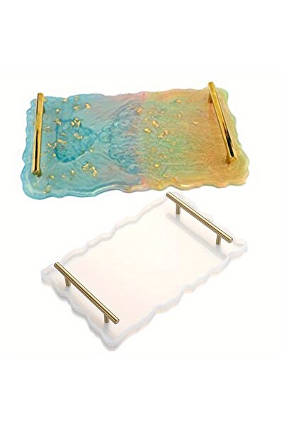 Choice5 Gold Square Tray Set Silicone Resin Tray Molds , Onyx Silicone Tray M...