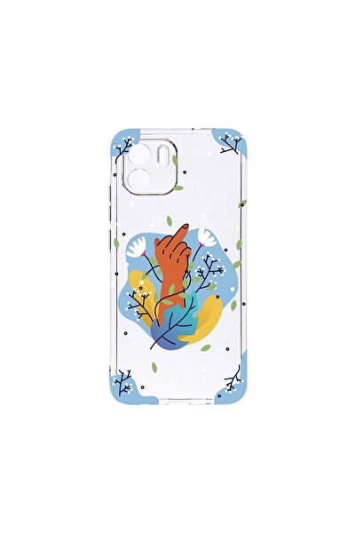 bestcase Прозрачен силиконов калъф 2ММ, Съвместим с Xiaomi Redmi A1, Flowers ...