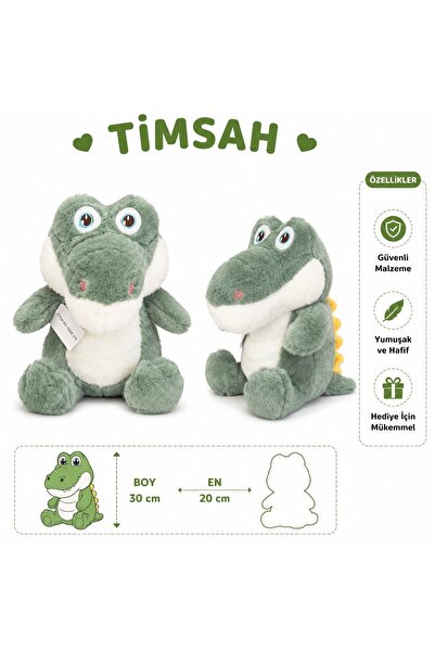 KidzFun Peluş Oyuncak Küçük Timsah
