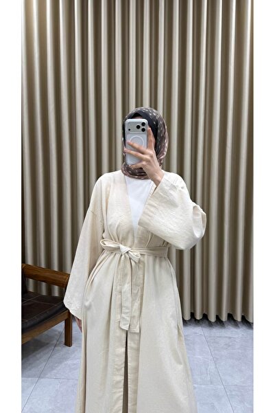 Minharir Set kimono moale și lung din in