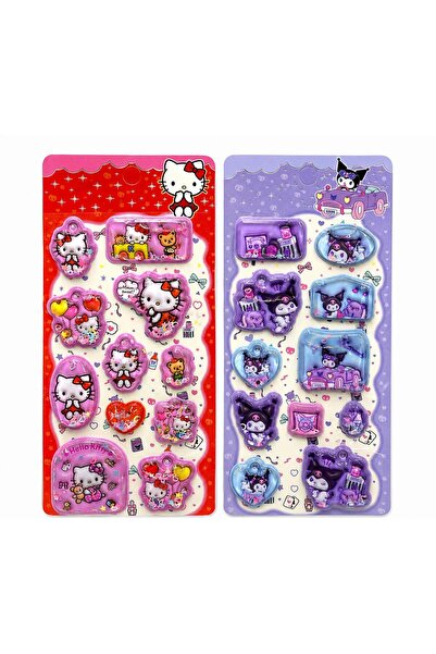 Papağan Hello Kitty Kuromi Sulu Sticker 2'li