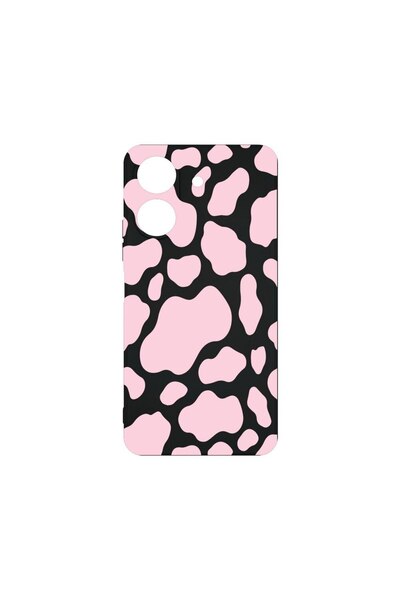 bestcase Λεπτή Θήκη Σιλικόνης 0.8MM, Συμβατή με Xiaomi Redmi 13C, Ροζ Αγελάδα...