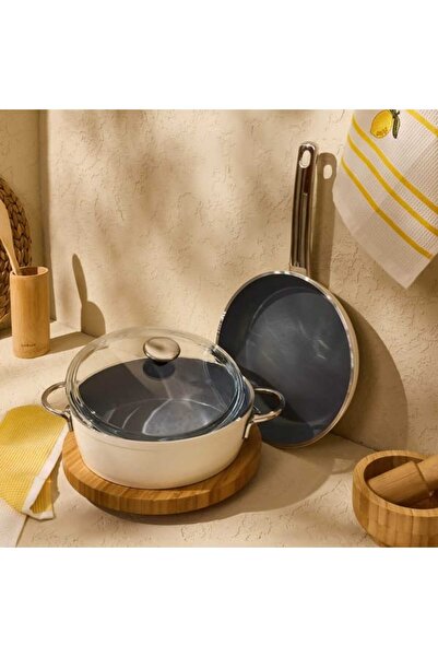 Evidea Kitchen Toscana Chef 3 Parça Karnıyarık Tencere ve Tava Seti - 24 cm
