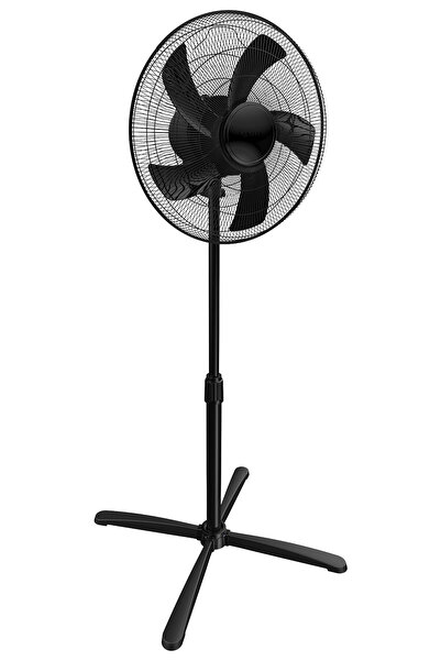 KUMTEL KTF-355 Siyah 16 inç Ayaklı Vantilatör 50 W, 5 Pervaneli, 3 Kademeli, 121 cm Yükseklik