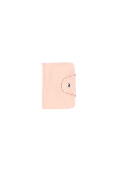 ButicCochet Portcard, din piele naturală, ButicCochet, 10 x 7 cm, Roz pal - P...