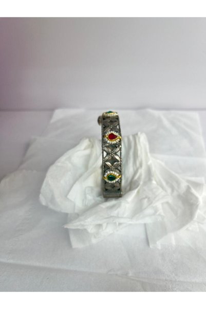 NirVee Indo-Western Fusion Oxidized Bangle.