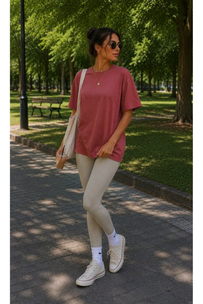 get crazy collection Women's Oversize Fit Crew Neck T-Shirt