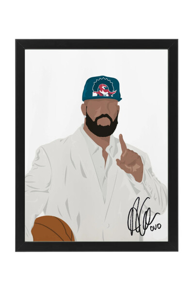 Boomah Accessories Drizzy Drake Inspired Art Autographed Poster with Frame 30...