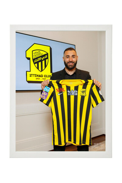 Boomah Accessories Karim Benzema Al Ittihad Poster with Frame 30x40cm