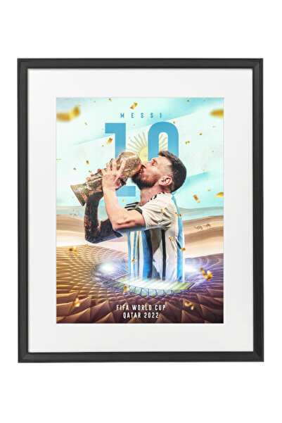 Boomah Accessories Lionel Messi King Argentina Poster with Frame 50x40cm
