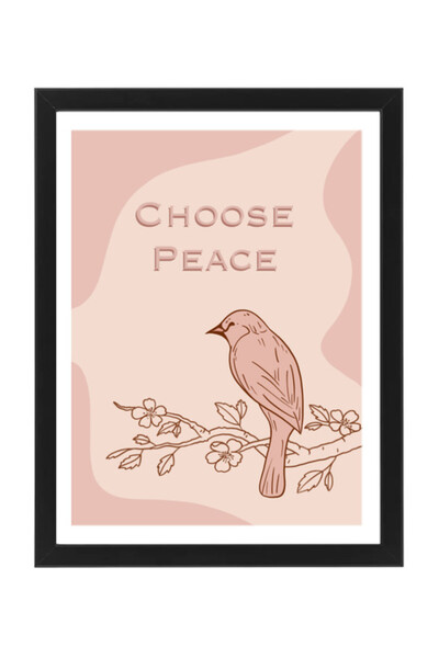 Boomah Accessories Peace Illustration Wall Art Poster with Frame 30x40cm