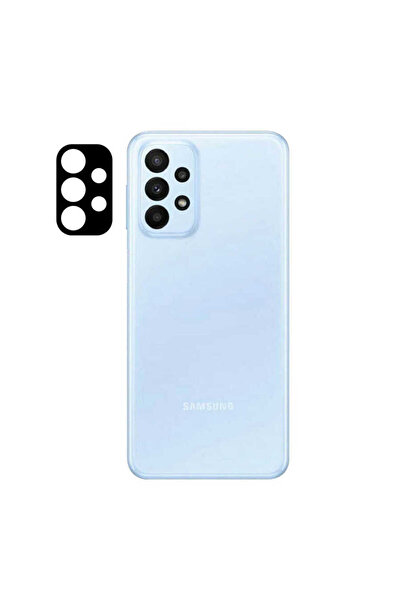 noktaks Galaxy A23 Compatible Camera Lens Protector 3D Glass T21288 - Black