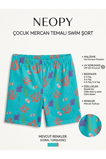 NEOPY Children's Swim Shorts Upf 50 Uv Protection