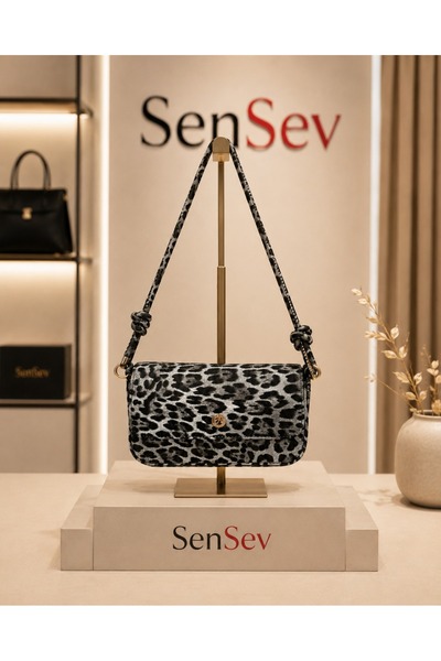 SenSev Leopar Desenli Omuz Çantası