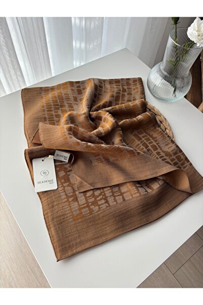 Silk Home hardal küp desen Naia şal