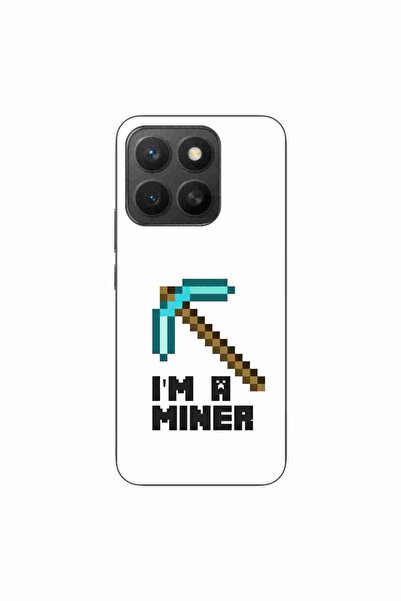 OEM Case compatible with Honor X8c Silicon Gel Tpu Minecraft Miner Pattern