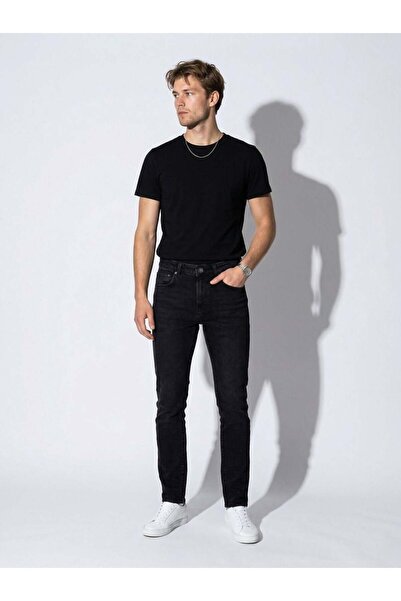 Ltb Renar Normal Leg Mid Waist Black Jean Trousers