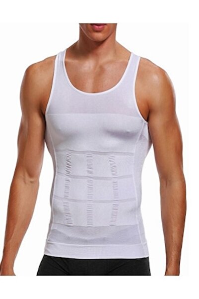 OEM Slimming Tank Top, Shaping Effect, Men's, Breathable, Comfortable, White
