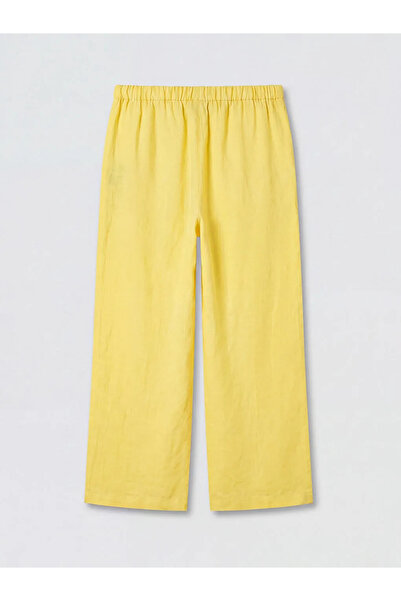 LC Waikiki Yellow Elastic Waist Modal Mixed Women's Trousers