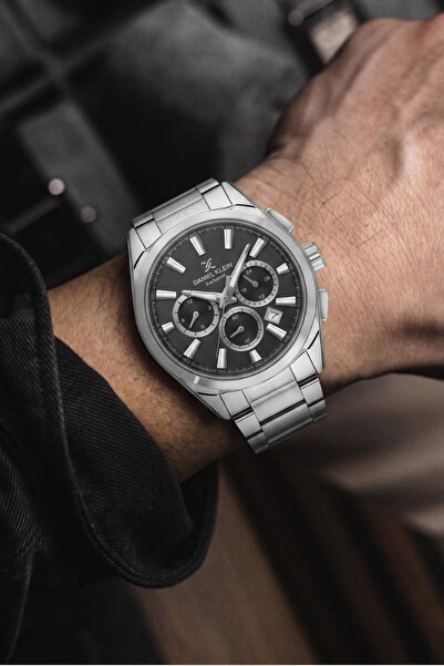 Daniel Klein Premium Siyah Kadranlı Şık Gümüş Çelik Erkek Saati