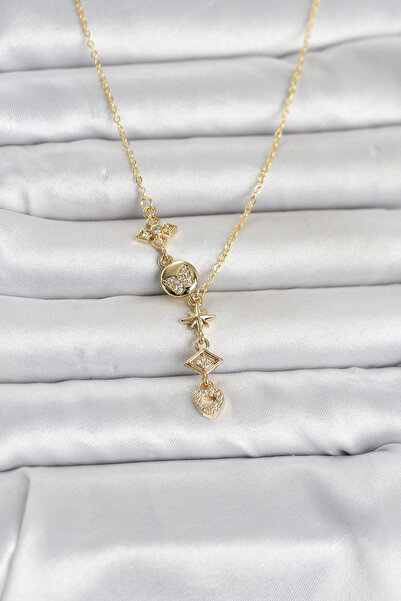 northcity n 316L Steel Gold Color Zircon Stone Y Women's Necklace 5886 - Casu...