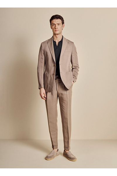 BROOKS BROTHERS Vizon Erkek Standart Fit Pantolon BBSS26MPT015