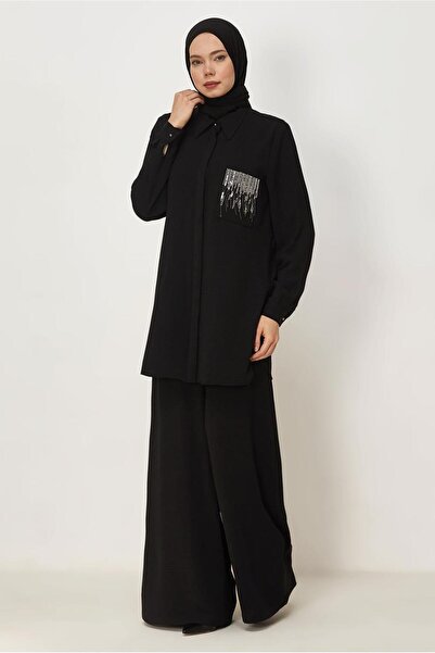 Alvina Stone Printed Pants Suit 44681