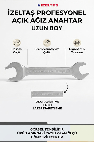İzeltaş 30x32 İki Ağız Anahtar Uzun Boy