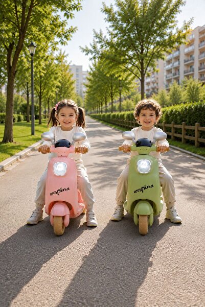 Kolat Wespina Akülü 3 Tekerlekli Çocuk Motoru Uzaktan Kumandalı Müzik Çalar 2...