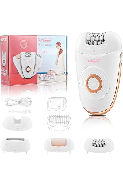 VGR جهاز إزالة الشعر 3 في 1 للنساء - ماكينة حلاقة كهربائية لاسلكية قابلة للشح...
