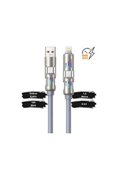 MT EP 205W 4'Ü 1 ARADA SÜPER HIZLI ŞARJ RGB LED IŞIKLI ÇOKLU FONKSİYONLU SİLİ...