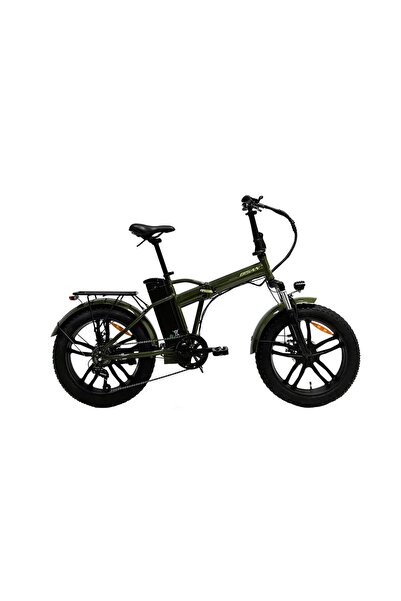 Bisan E-Folding F4 20 Jant M.Disk 43 Cm Elektirikli Katlanır Bisiklet Haki Sarı